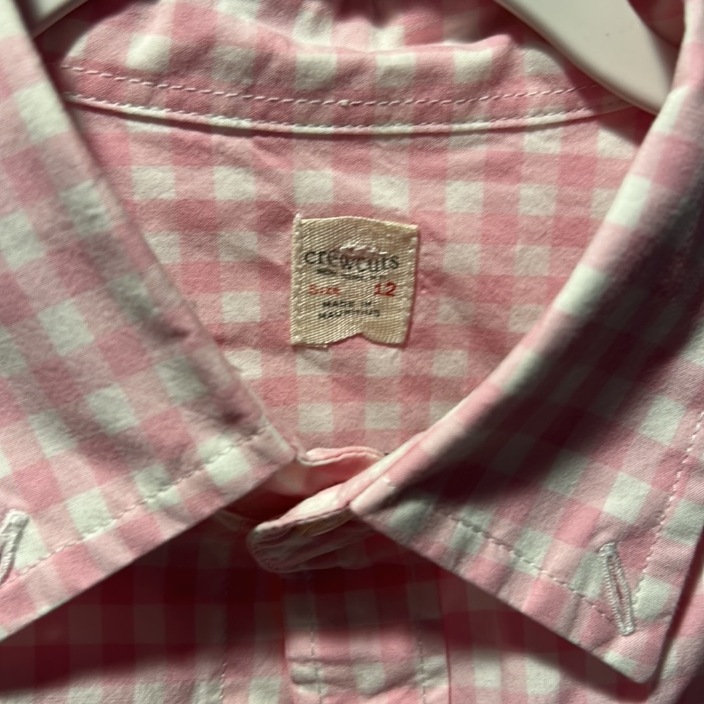 CrewCuts Pink Gingham Button Down Shirt